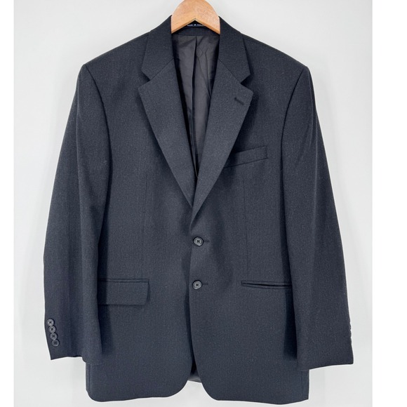 Izod Wool Blazer Men's 41R Two Button Sport Coat Gray Made in Canada - Picture 1 of 9